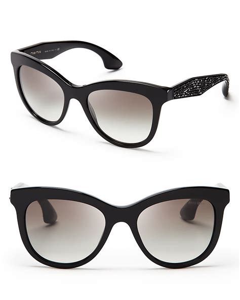 miu miu sunglasses 10ns black|Miu Miu sunglasses cat eye.